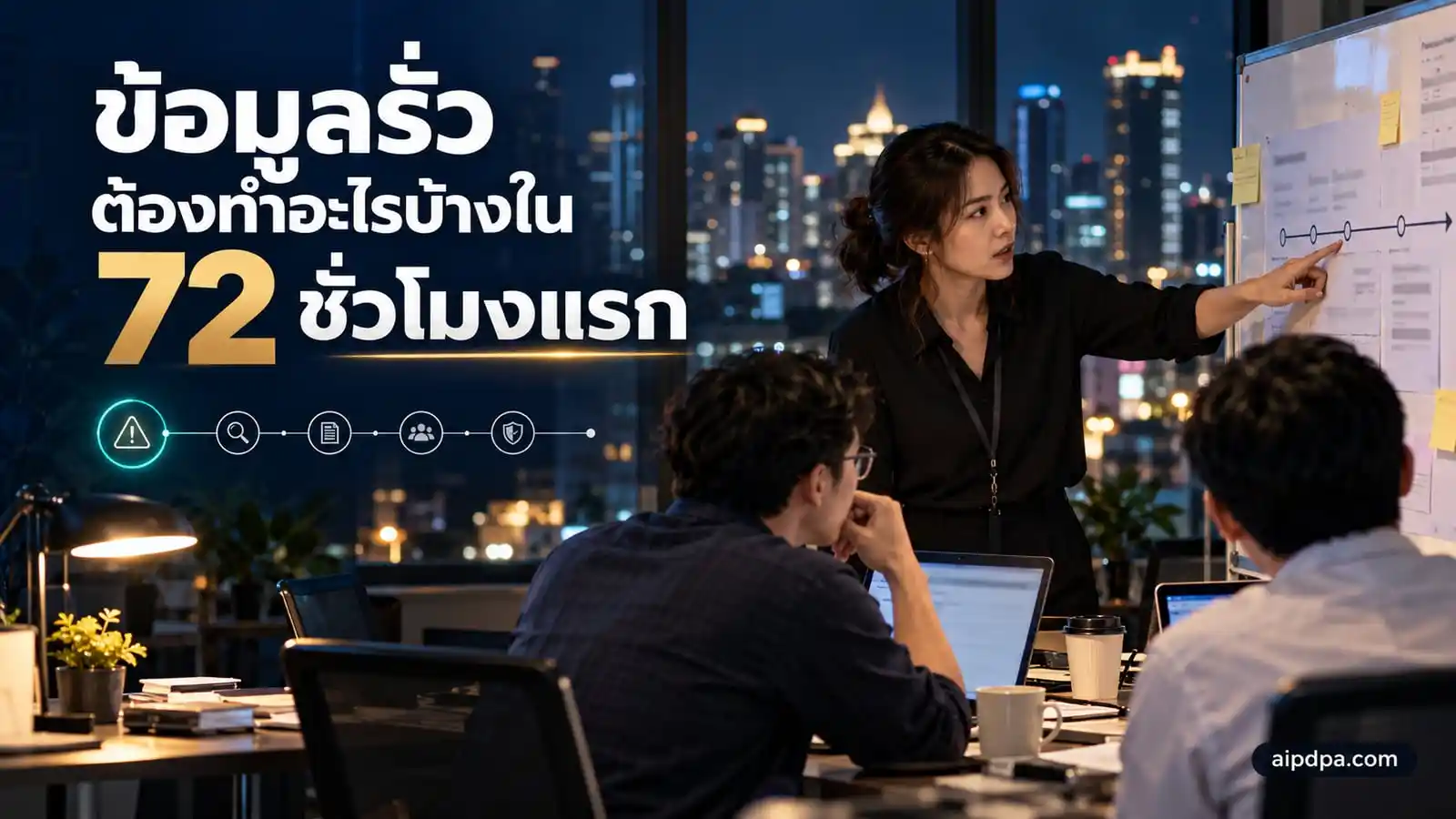 ทีมไอทีในสำนักงานย่านกรุงเทพฯ ประชุมรับมือเหตุข้อมูลรั่วกลางดึก